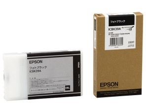 ［EPSON］インクカートリッジ (39) ICBK39A フォトブラック 220ml