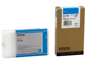 ［EPSON］インクカートリッジ (39) ICC39A シアン 220ml