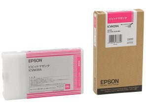 ［EPSON］インクカートリッジ (39) ICVM39A ビビッドマゼンタ 220ml