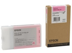 ［EPSON］インクカートリッジ (39) ICVLM39A ビビッドライトマゼンタ 220ml