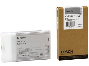 ［EPSON］インクカートリッジ (38) ICLGY38A ライトグレー 110ml