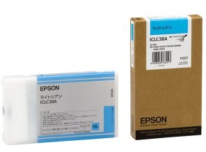［EPSON］インクカートリッジ (38) ICLC38A ライトシアン 110ml
