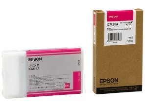 ［EPSON］インクカートリッジ (38) ICM38A マゼンタ 110ml