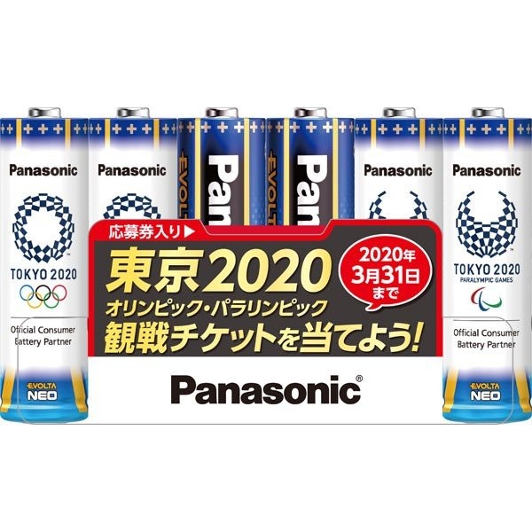 ［Panasonic］単3形6本アルカリ乾電池 エボルタネオ LR6NJTP/6S