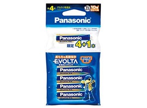 ［Panasonic］EVOLTA LR03EJSP/5H 単4形 4+1本 増量パック